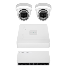 Комплект IP-відеоспостереження GreenVision GV-IP-K-W100/2 6MP на 2 камери Білий (14277)