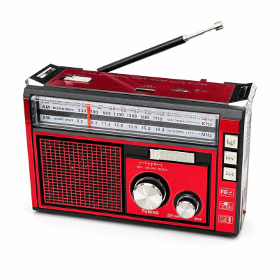 Портативный радиоприемник Golon RX-382 FM/AM/SW Красный (M1151)