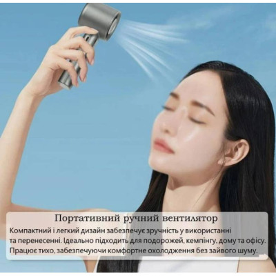 Ручний вентилятор Urbankit BreezeGo M11 LED USB Type-C 120 швидкостей Сірий (M11) Ручний вентилятор Urbankit BreezeGo M11 LED USB Type-C 120 швидкостей Сірий (M11)