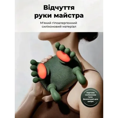 Масажер для шиї та плечей ANSHE 3D Шиацу Зелений (3014481876) Масажер для шиї та плечей ANSHE 3D Шиацу Зелений (3014481876)
