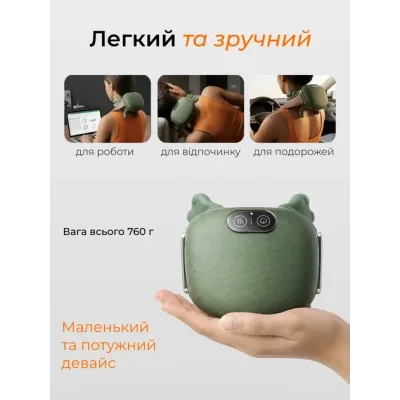 Масажер для шиї та плечей ANSHE 3D Шиацу Зелений (3014481876) Масажер для шиї та плечей ANSHE 3D Шиацу Зелений (3014481876)