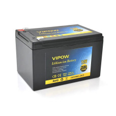Акумуляторна батарея літієва Vipow 12 V 20Ah Li-ion 18650 ВМS 3S10P Black (14423)
