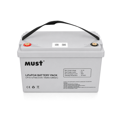 Акумуляторна батарея Must LiFePO4 LP15-12100 12.8V 100Ah 1.28kWh BMS50A@4S Grey (14430) Акумуляторна батарея Must LiFePO4 LP15-12100 12.8V 100Ah 1.28kWh BMS50A@4S Grey (14430)