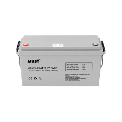 Акумуляторна батарея Must LiFePO4 LP15-12200 12.8V 200Ah 2.56kWh BMS100A@4S Grey (14431) Акумуляторна батарея Must LiFePO4 LP15-12200 12.8V 200Ah 2.56kWh BMS100A@4S Grey (14431)