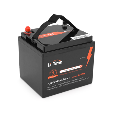 Акумуляторна батарея LiTime LiFePO4 12.8V 50Ah 640Wh Black (14435)