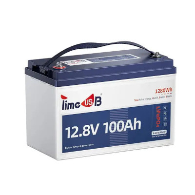 Акумуляторна батарея TimeUSB LiFePO4 12.8V 100Ah 1280Wh BMS 100A White (14442)