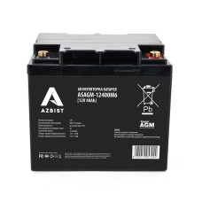 Аккумуляторная батарея AZBIST Super AGM ASAGM-12400M6 12V 40Ah Black Case (14312)