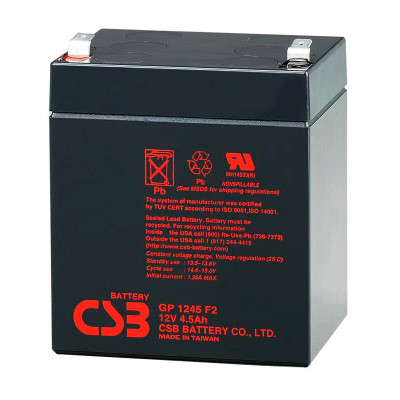 Акумуляторна батарея CSB GP1245F2 12V 4.5Ah Black (14314)