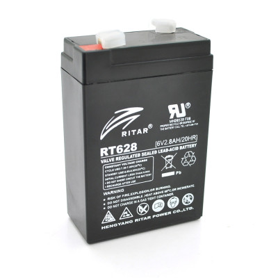Аккумуляторная батарея AGM Ritar RT628 Black Case 6V 2.8Ah (14341)