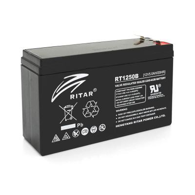 Акумуляторна батарея AGM Ritar RT1250BL Black Case 12V 5Ah (14347)