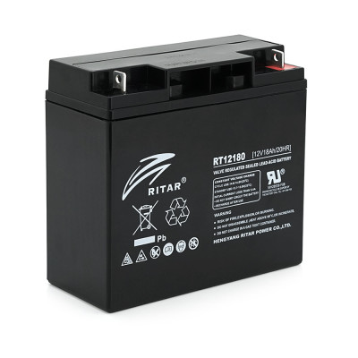Акумуляторна батарея AGM Ritar RT12180BL5 Black Case 12V 18Ah (14355)