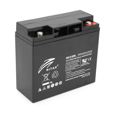 Аккумуляторная батарея AGM Ritar HR12-60W Black Case 12V 17Ah (14366)