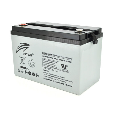 Аккумуляторная батарея AGM Ritar HR12380W Gray Case 12V 100Ah (14371)
