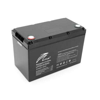 Аккумуляторная батарея Ritar LiFePO4 25.6V 50Ah BMS25A@8S Bluetooth Black (14408)