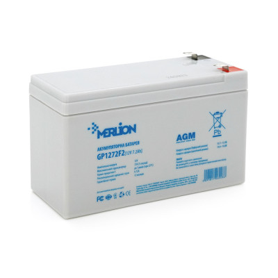 Акумуляторна батарея Merlion AGM GP1272F2W 12 V 7.2 Ah White (14283)
