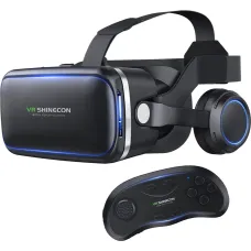 Окуляри-шолом віртуальної реальності Shinecon VR SC-G04E + Джойстик Shinecon B01SC Чорний (SC-G04E+SC-B01)