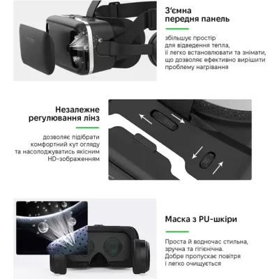 Очки-шлем виртуальной реальности Shinecon VR SC-G04E + Джойстик Shinecon B01SC Черный (SC-G04E+SC-B01) Очки-шлем виртуальной реальности Shinecon VR SC-G04E + Джойстик Shinecon B01SC Черный (SC-G04E+SC-B01)
