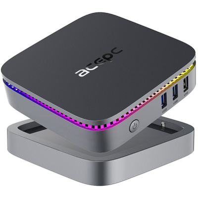 Міні-ПК Acepc PicoBox AK1 Plus Intel N95 8 ГБ/256 ГБ SSD Windows 11 Pro 2xHDMI Сірий (2394)