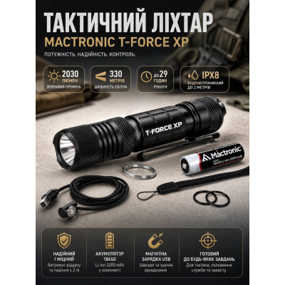 Фонарь тактический подствольный Mactronic T-Force XP THH0211 124x25.4x23 мм Черный (DAS1850) Фонарь тактический подствольный Mactronic T-Force XP THH0211 124x25.4x23 мм Черный (DAS1850)