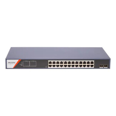 Коммутатор управляемый Hikvision DS-3E1526P-SI-24P2F 24 порта Синий (14969)