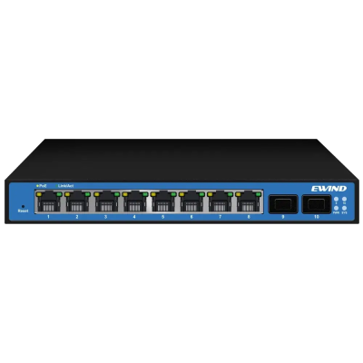 Коммутатор управляемый Ewind EW-S2910SM-DP PoE 10 портов Черный (14972)