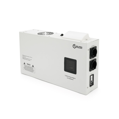 Стабилизатор напряжения релейный EuroPower SLIM-10000SBR LED 10KVA 9000W Белый (15061)