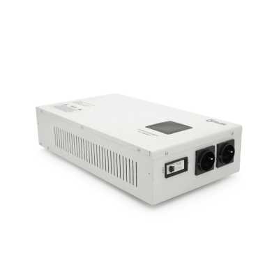 Стабилизатор напряжения релейный EuroPower SLIM-10000SBR LED 10KVA 9000W Белый (15061)