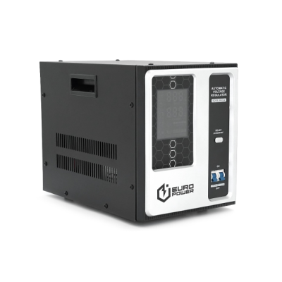 Стабилизатор напряжения релейный EuroPower EQVR-3000VA LCD 2400W Черный (15063)