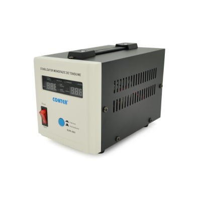 Стабилизатор напряжения релейный Conter SVR-500VA/375W Черный (15076)