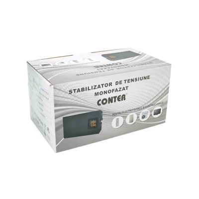 Стабилизатор напряжения релейный Conter SVRS-500VA/375W Черный (15077) Стабилизатор напряжения релейный Conter SVRS-500VA/375W Черный (15077)