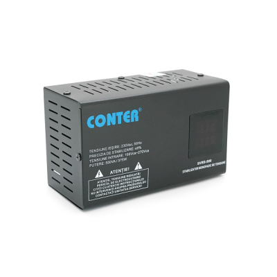 Стабилизатор напряжения релейный Conter SVRS-500VA/375W Черный (15077) Стабилизатор напряжения релейный Conter SVRS-500VA/375W Черный (15077)