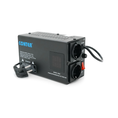 Стабилизатор напряжения релейный Conter SVRS-1000VA/750W Черный (15079)