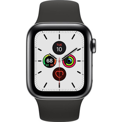 Apple Watch Series 5 LTE 40mm Space Black Steel w. Black b.- Space Black Steel (MWWW2)