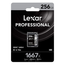 Lexar 256 GB SDXC UHS-II U3 V60 Professional 1667x LSD256CB1667