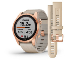 Garmin Fenix 7S Sapphire Solar Rose G. Titanium w. Limestone L. Band (010-02539-35)