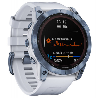 Garmin Fenix 7X Sapphire Solar M. Blue DLC Titanium w. Whitestone Band (010-02541-14/15)