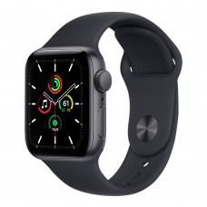 Apple Watch SE GPS 44mm Space Gray Aluminum Case with Midnight Sport Band (MKQ63)