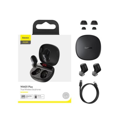 TWS Baseus Encok WM01 Plus Black (NGWM010001)
