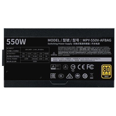 Cooler Master V550 550W 80 Plus Gold Cooler Master V550 Gold V2 (MPY-550V-AFBAG)