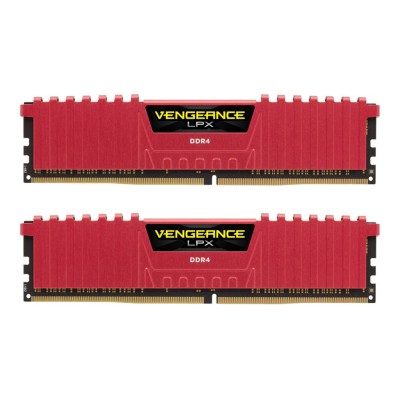 Corsair 16GB( 2x8GB) 2666MHz CL16 Vengeance LPX Red (CMK16GX4M2A2666C16R)
