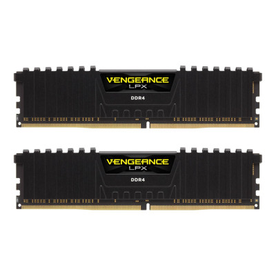 Corsair 16 GB (2x8GB) DDR4 3000 MHz Vengeance LPX Black (CMK16GX4M2D3000C16)