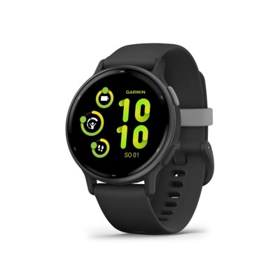 Garmin vivoactive 5 Slate Aluminum Bezel with Black Case and Silicone Band (010-02862-10/50)