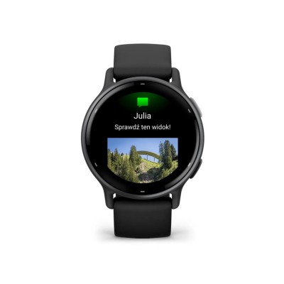 Garmin vivoactive 5 Slate Aluminum Bezel with Black Case and Silicone Band (010-02862-10/50)