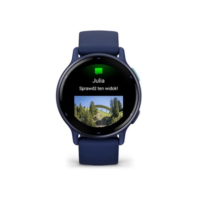 Garmin vivoactive 5 Metallic Navy Aluminum Bezel with Navy Case and Silicone Band (010-02862-12/52)