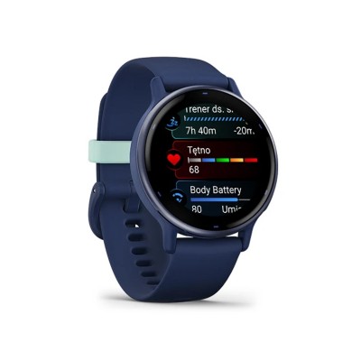 Garmin vivoactive 5 Metallic Navy Aluminum Bezel with Navy Case and Silicone Band (010-02862-12/52)