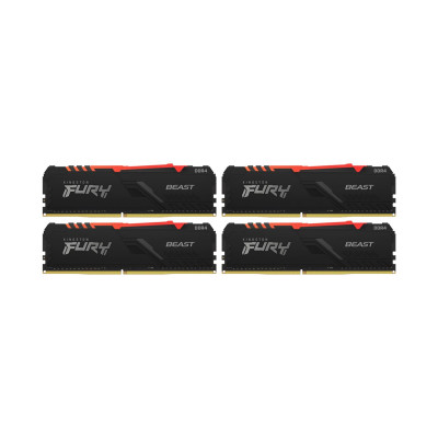 Kingston FURY 128 GB (4x32GB) DDR4 3600 MHz Beast RGB (KF436C18BBAK4/128)