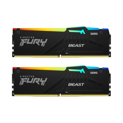 Kingston FURY 32 GB (2x16GB) DDR5 6000 MHz Beast RGB Black (KF560C30BBAK2-32)