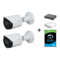 Dahua Surveillance kit (2x 2MP, NVR, 4TB, switch)