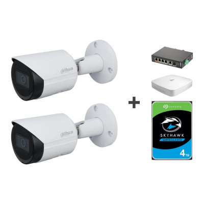 Dahua Surveillance kit (2x 2MP, NVR, 4TB, switch)