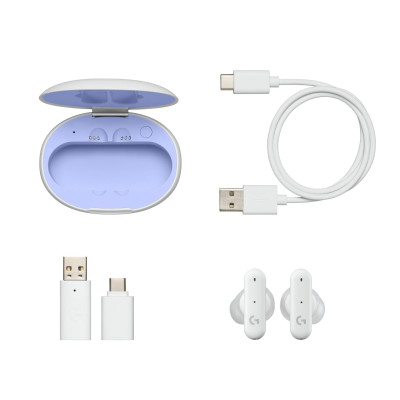 Logitech FITS True Wireless Gaming Earbuds White (985-001183)